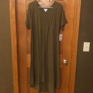 Lularoe Carly- Olive Heathered Green
